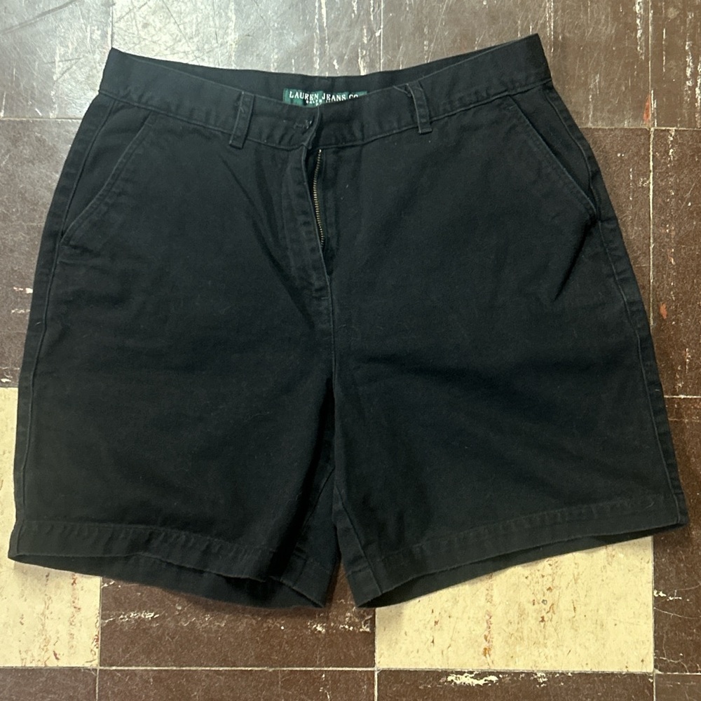Lauren jeans Ralph Lauren Black Flat Front Shorts